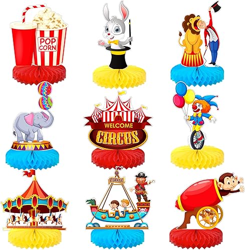 KatchOn, Decoraciones de mesa para centro de mesa de carnaval, paquete de 9, centro de mesa de fiesta de carnaval para decoraciones temáticas de