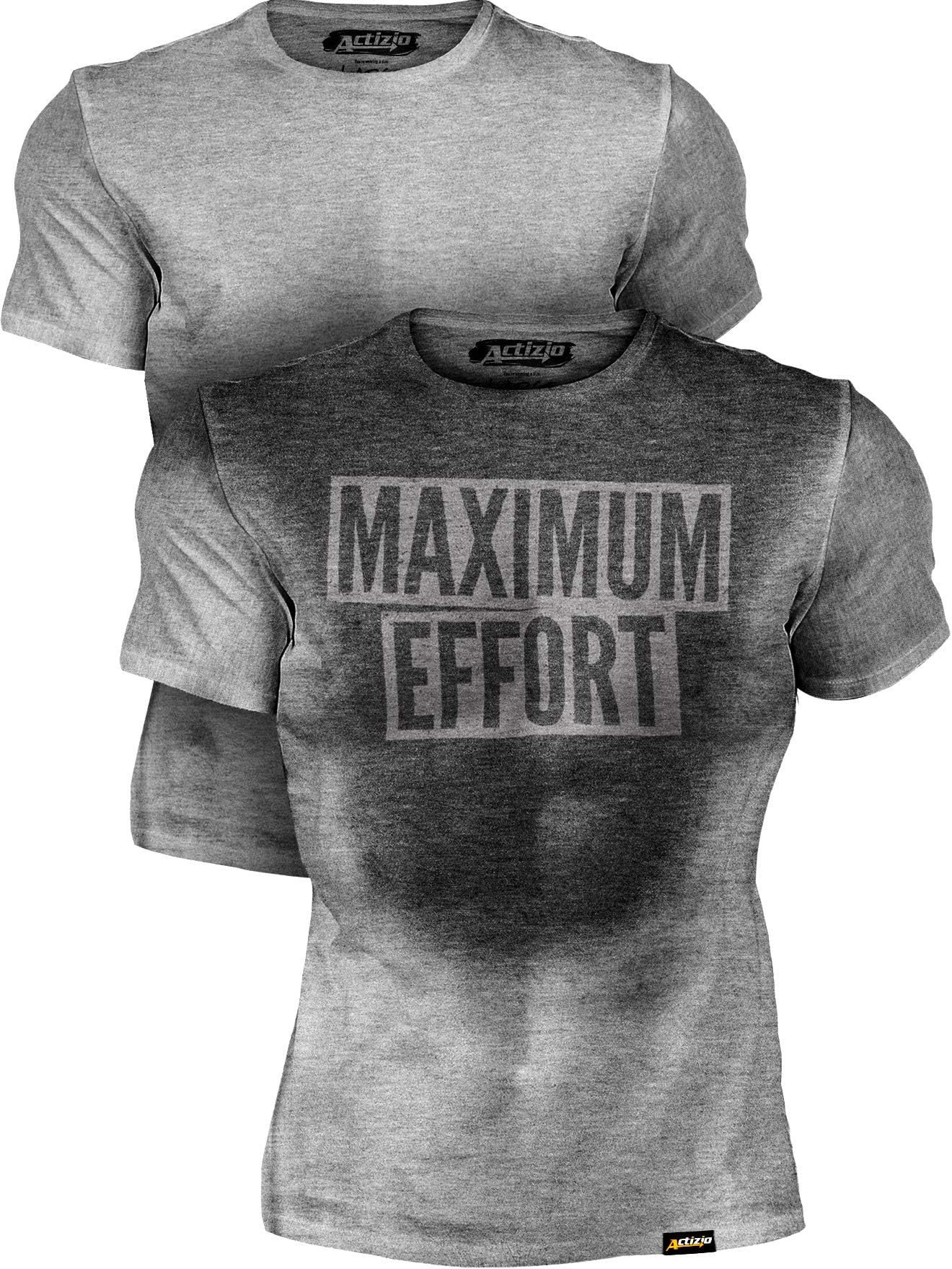 ActizioMen's Workout Shirt Sweat Activated Motivational Exercise Gym Moisture Wicking Fitness - I Can I Will