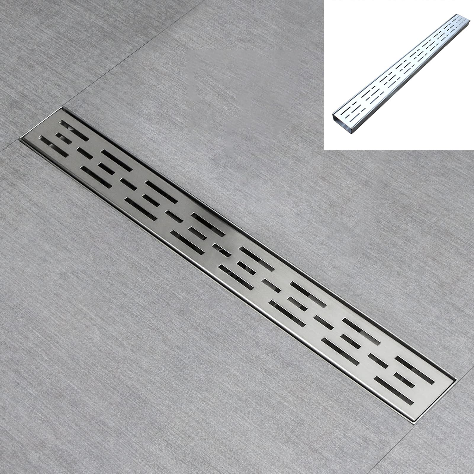 Drenaje de alto flujo para patios y terrazas con rejilla de acero inoxidable