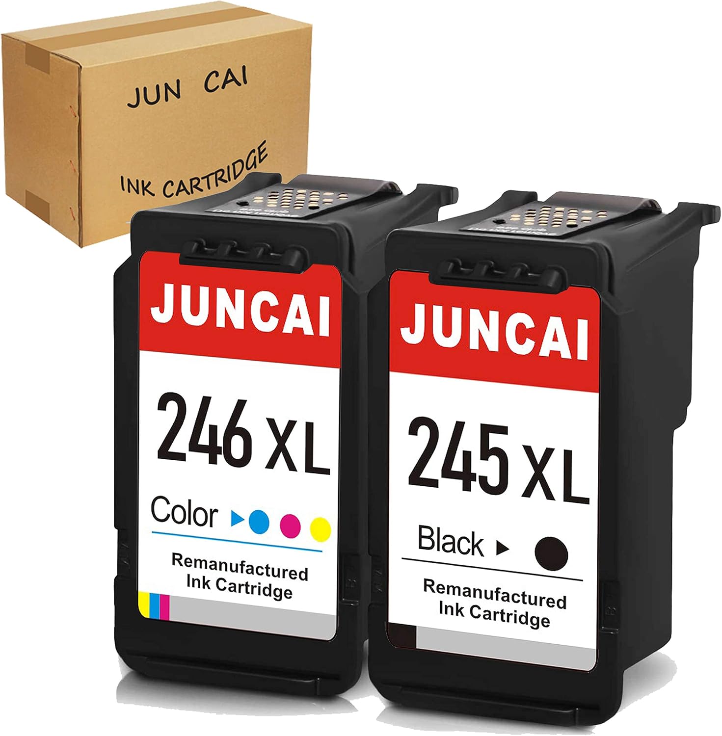 Weekly Top Sale JUNCAI Remanufactured Ink Cartridge Replacement for Canon PG-245XL CL-246XL PG-243 CL-244 Used with Pixma MX492 MX490 MG2420 MG2520 MG2522 MG2920 MG2922 MG3022 MG3029 (1 Black, 1 Tri-Color) Up To 40% OFF JUNCAI Remanufactured Ink Cartridge Replacement for Canon PG-245XL CL-246XL PG-243 CL-244 Used with Pixma MX492 MX490 MG2420 MG2520 MG2522 MG2920 MG2922 MG3022 MG3029 (1 Black, 1 Tri-Color)