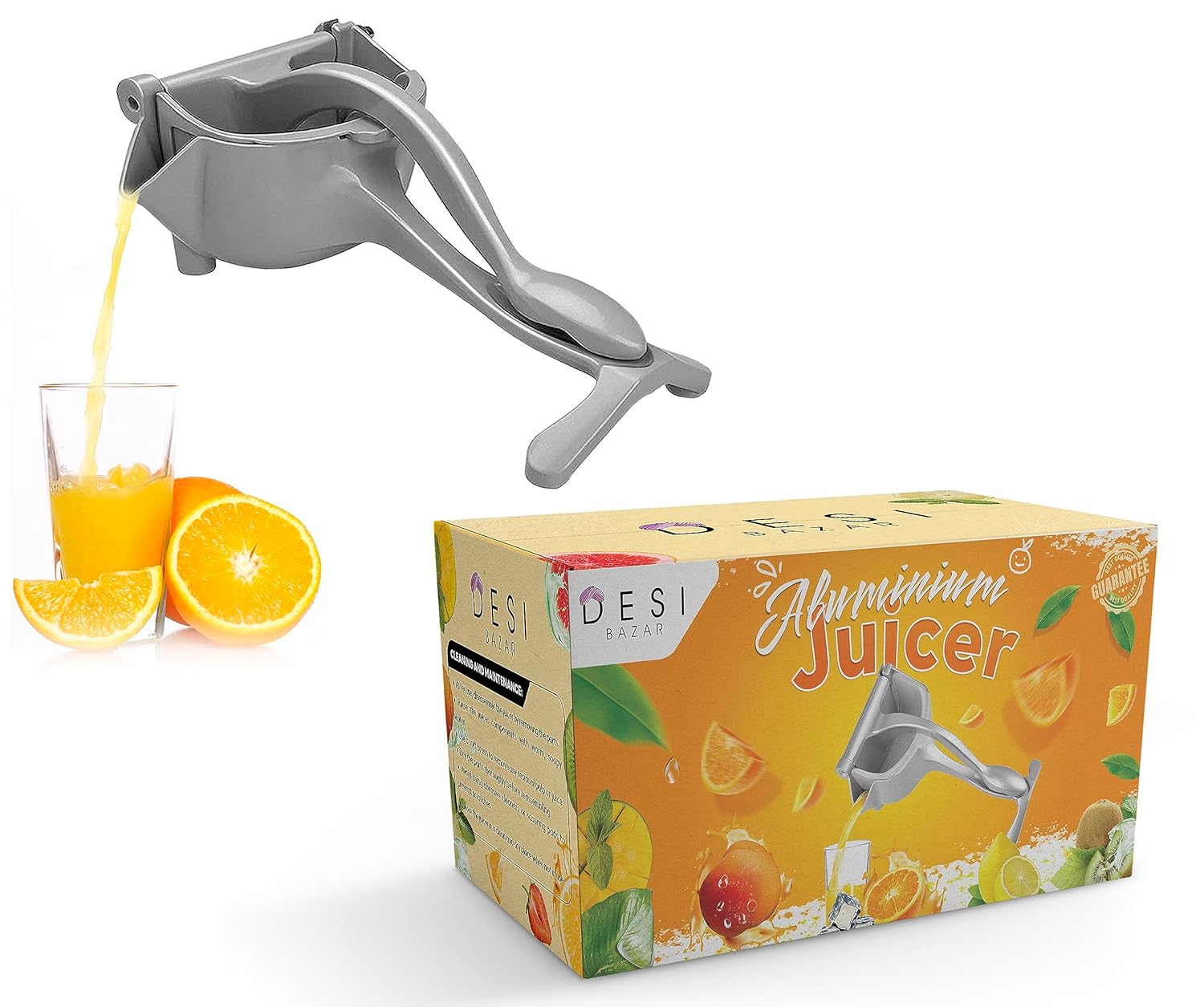 Buy Desi Bazar Aluminum Hand Press Juicer for Fruits, Portable Juicer