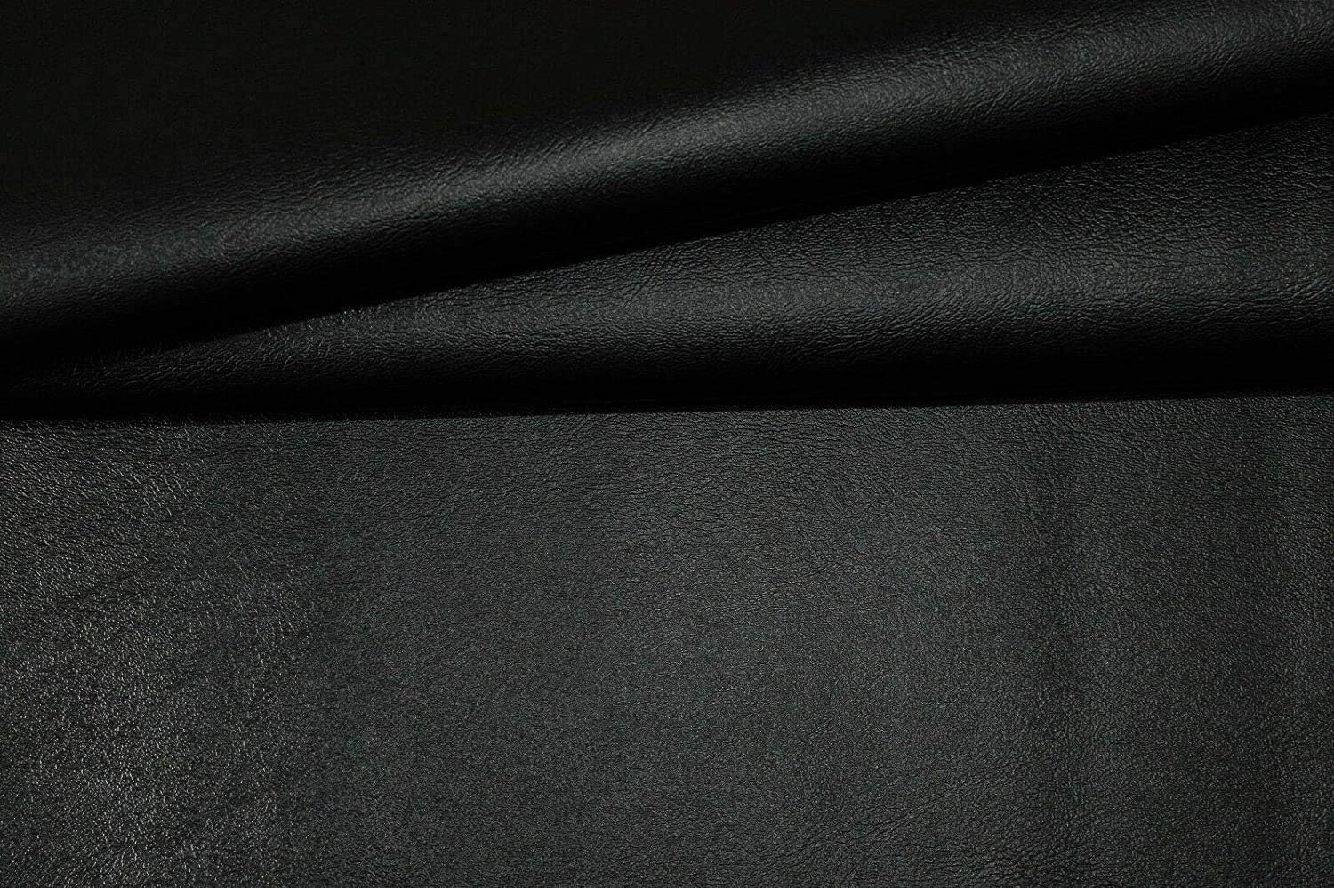 Marine Grade Vinyl By The Cut Yard - Heavy Duty Indoor/Outdoor - Perfect for Auto Trim, Boat Seat, Furniture Upholstery, Restaurant Chairs and More (Black Knight)