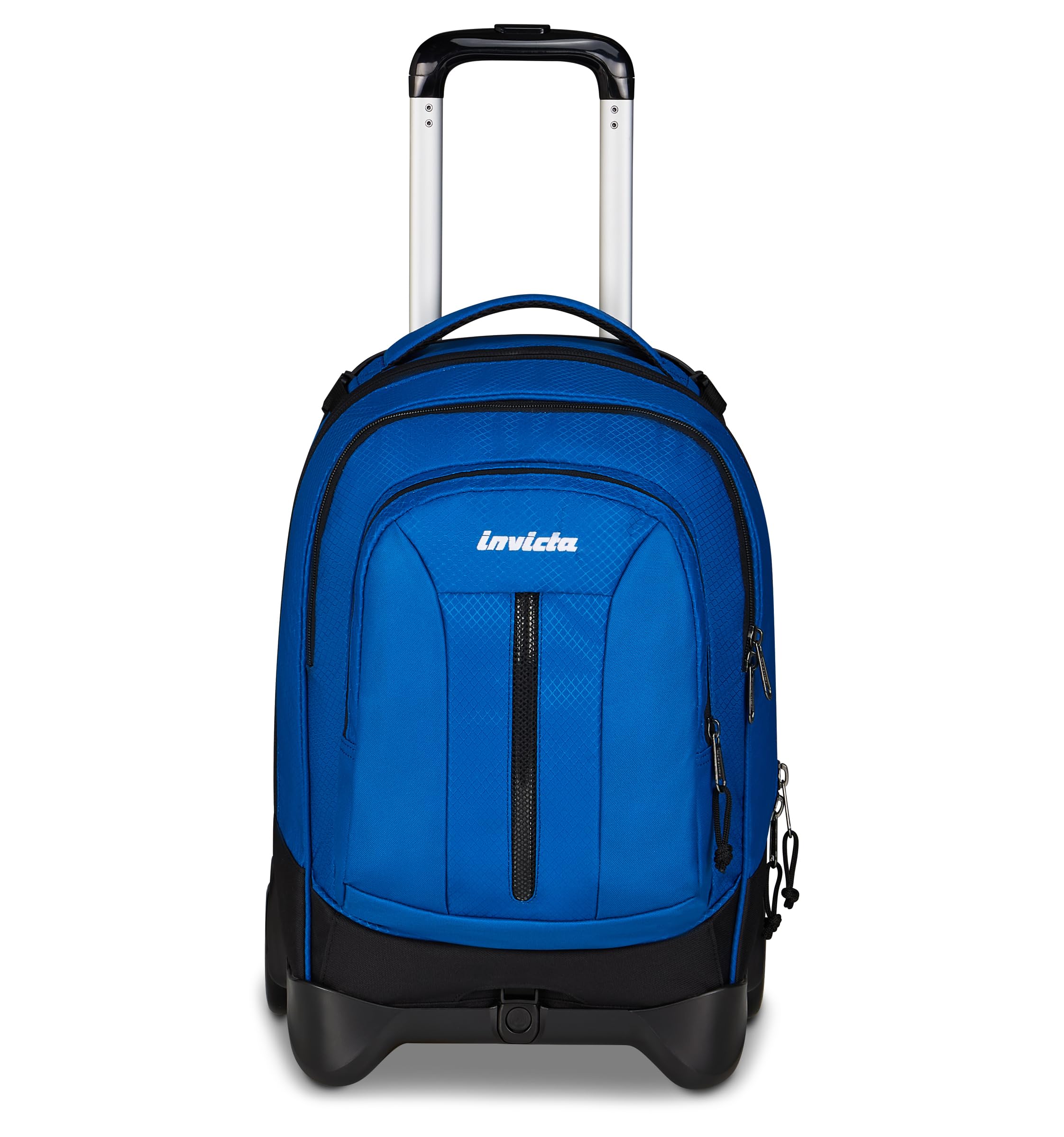 Invicta Trolley Plug Led, Blu, 34 L, Doppio Scomparto, Led frontale incorporato, Cross-over System, Tasca attrezzata, Tasca porta pc, Tasca portaborraccia, Scuola media e superiore, Ragazzo, Ragazza