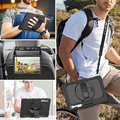 Miniatura 174 de HXCASEAC Funda para Samsung Galaxy Tab S6 Lite de 10,4 pulgadas, protectora con protector de pantalla/correa de mano/soporte para bolígrafo S, a