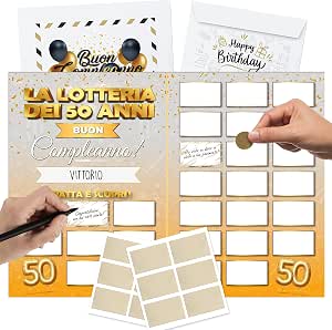 150 Adesivi Gratta E Vinci Personalizzati | Argento | Diametro 25mm | Per Eventi, Feste E Promozioni - Foto 3