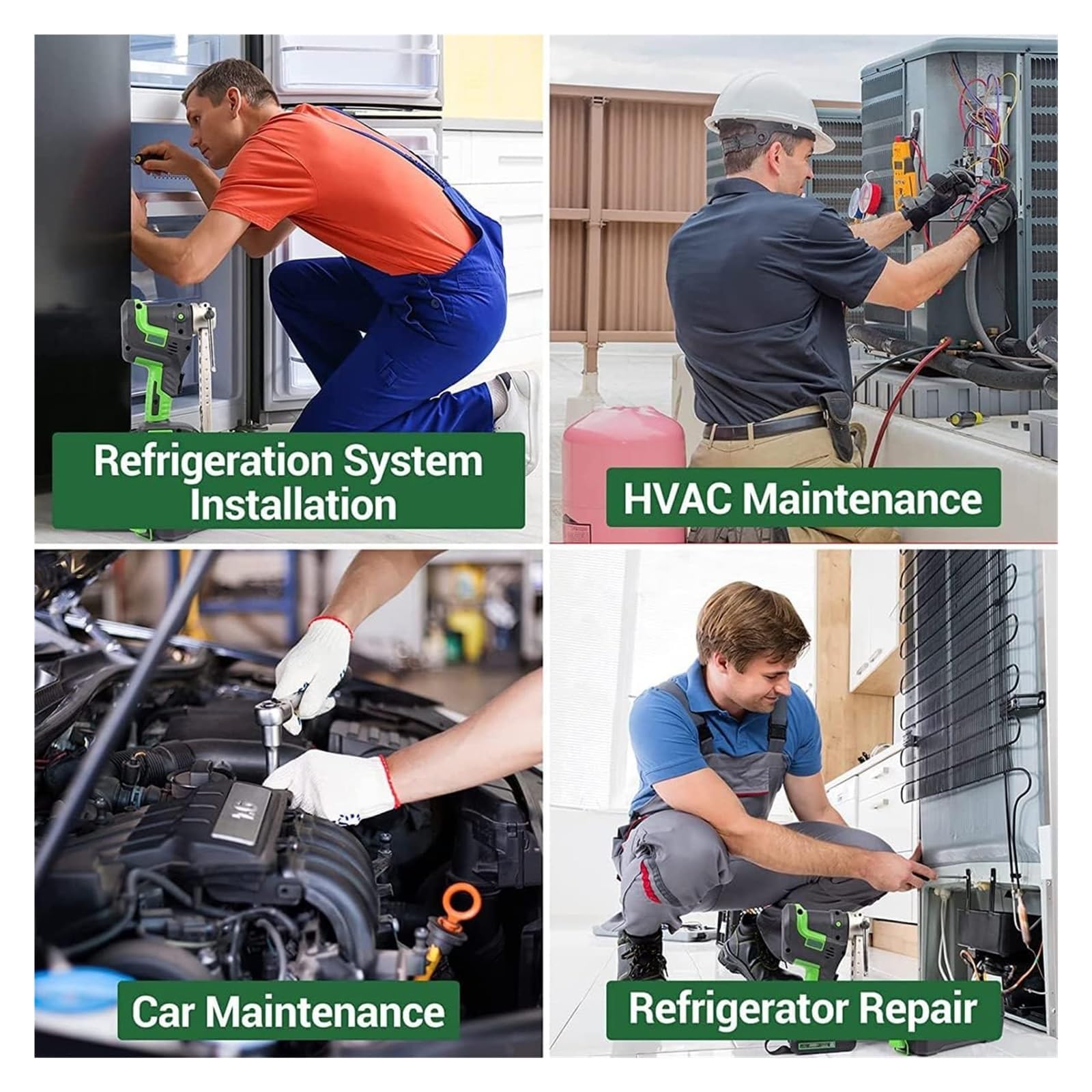 Kit de herramientas inalámbricas para HVAC, juego de herramientas de ensanchamiento portátil compacto para manguera y tubo, equipo de reparación esencial para profesionales y entusiastas del bricolaje