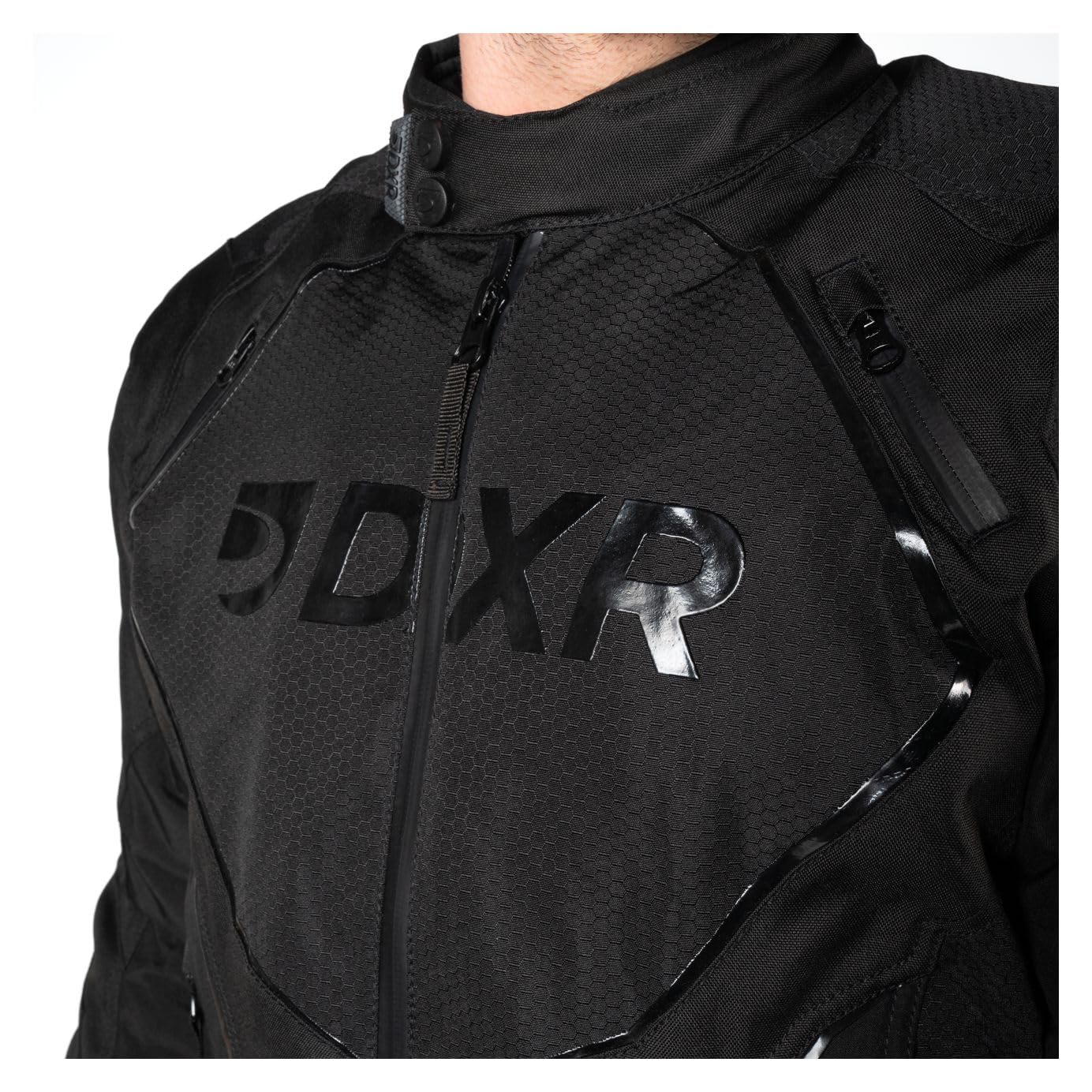 STORM Chaqueta Moto 4 estaciones. Chaqueta de Moto Equipamiento de Protección. Antiviento con 4 Protecciones CE. Hombre. Negro. Talla L