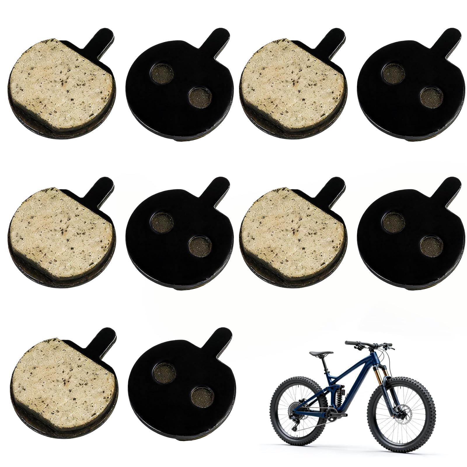 5 paia di pastiglie per freni a disco per bicicletta 4mm per Mountainbike, Rennrad, MTB, con Jak-5 B777, adatto alla maggior parte delle pastiglie per freni di bicicletta elettrica, ecc.