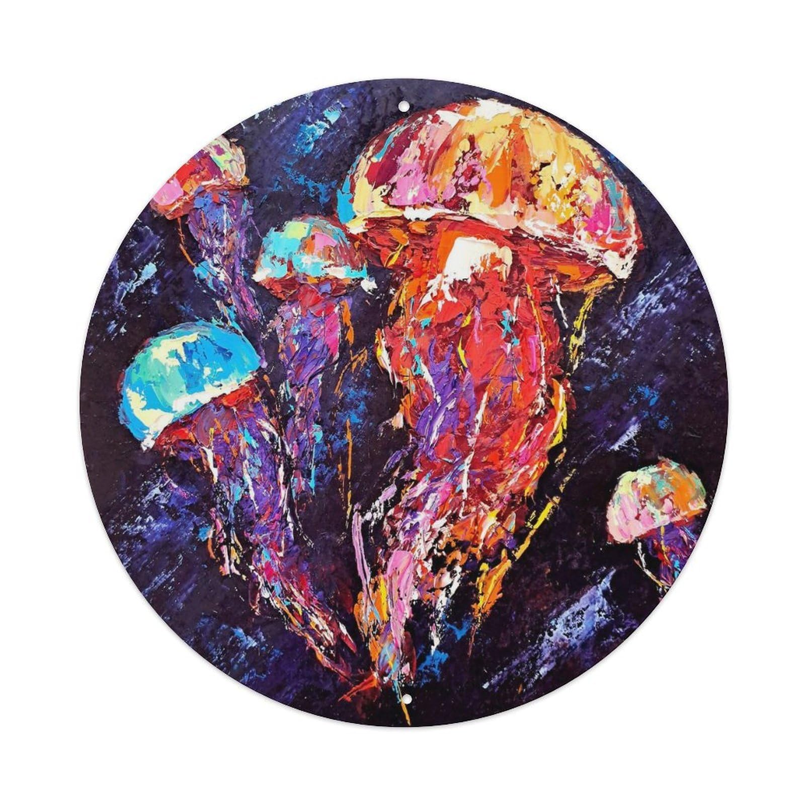 Animal Artwork Beautiful of Jellyfish Metal Tin Sign