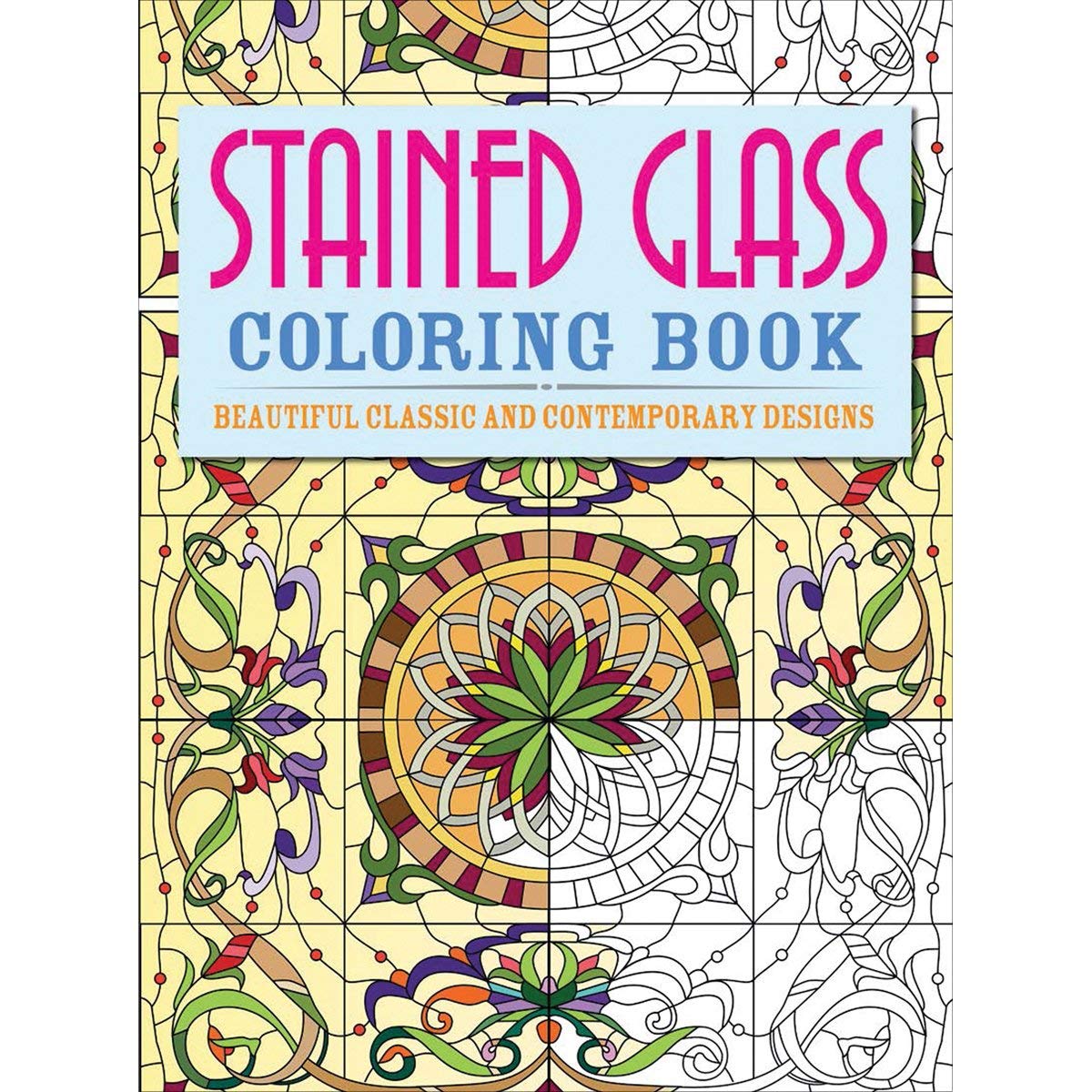 Stained Glass Coloring Book: Beautiful Classic and Contemporary Designs (Chartwell Coloring Books)