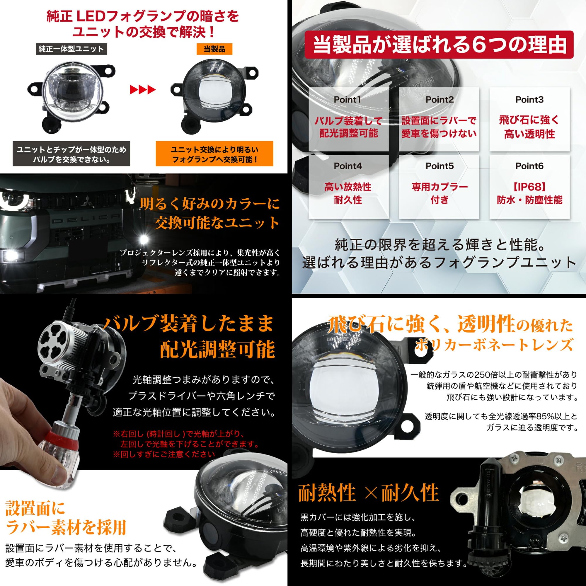 Amazon | VELENO LED フォグランプ ユニット L1B ユニット 純正LED