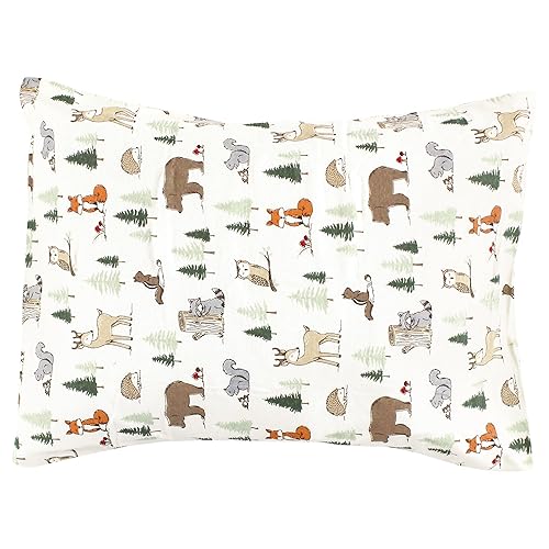Miniatura 3 de Hudson Baby Funda de almohada unisex de algodón para bebés y niños pequeños, animales del bosque, talla única