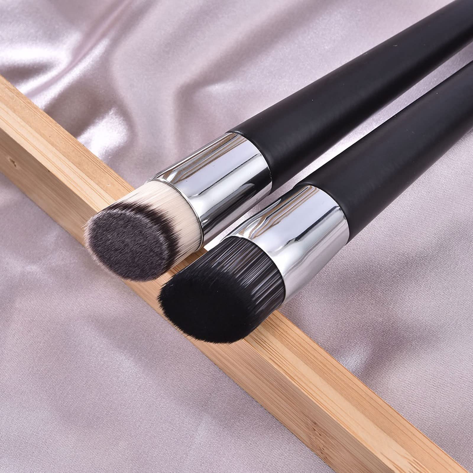 1 brocha profesional oblicua para base de maquillaje en polvo, corrector, base líquida, brochas de maquillaje para rostro, herramientas de belleza y cosméticos