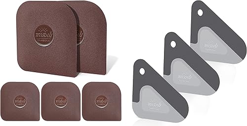 Raspador de sartén y olla, rascador de platos de cocina de silicona de nailon 2 en 1