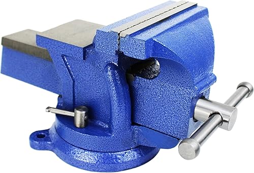 Miniatura 3 de HFS (R) Abrazadera de mesa de banco resistente - Base giratoria 360 con cerradura, parte superior de yunque de gran tamaño (6 pulgadas)