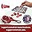 MR CHIPS Made in USA Bingo Magnetic Wand &  Inch Red 100 Upgraded Pieces Chips Plastic with Metal Rings - Support American Jobs