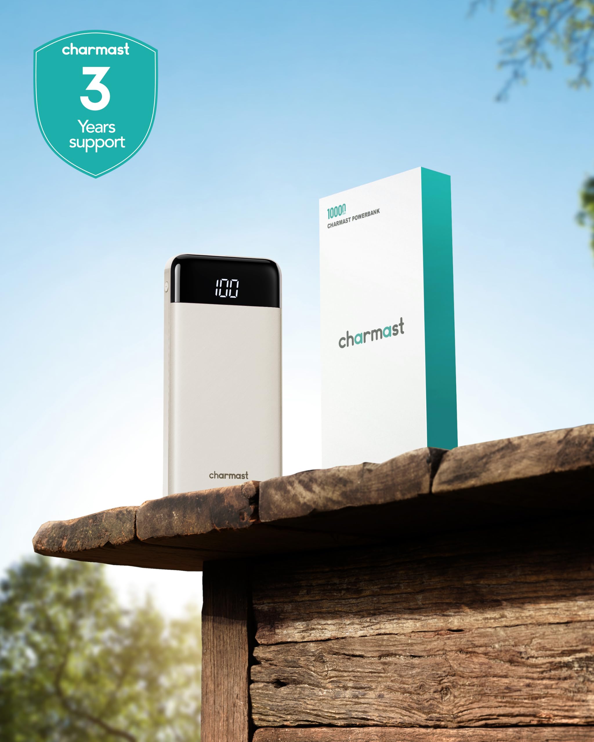 charmast 10000mAh Power Bank Portable Charger with 4 Built-in Cables view 9