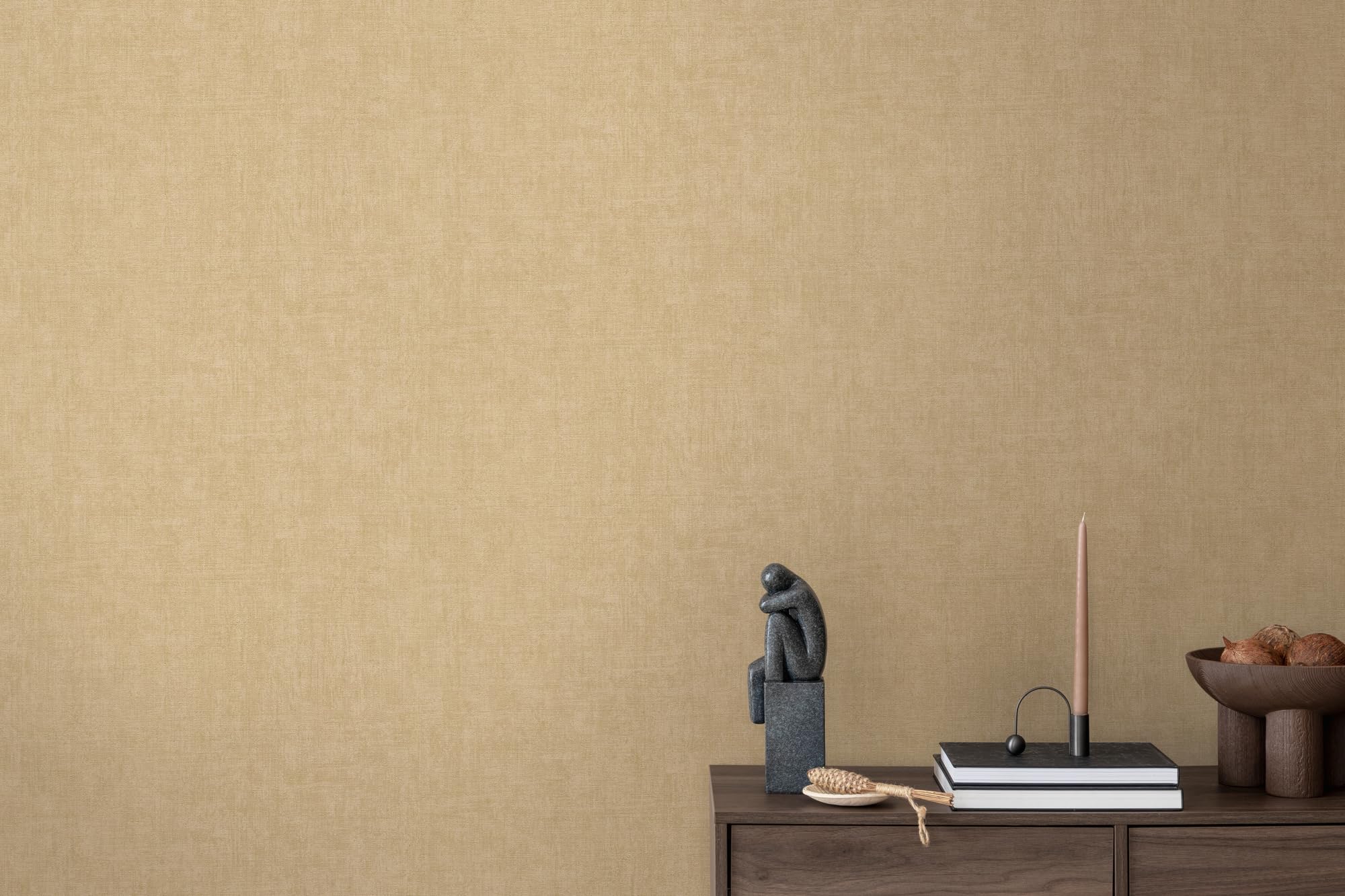 A.S. Création Uni-Vliestapete mit Struktur – Braun, Beige – 10,05 x 0,53 m