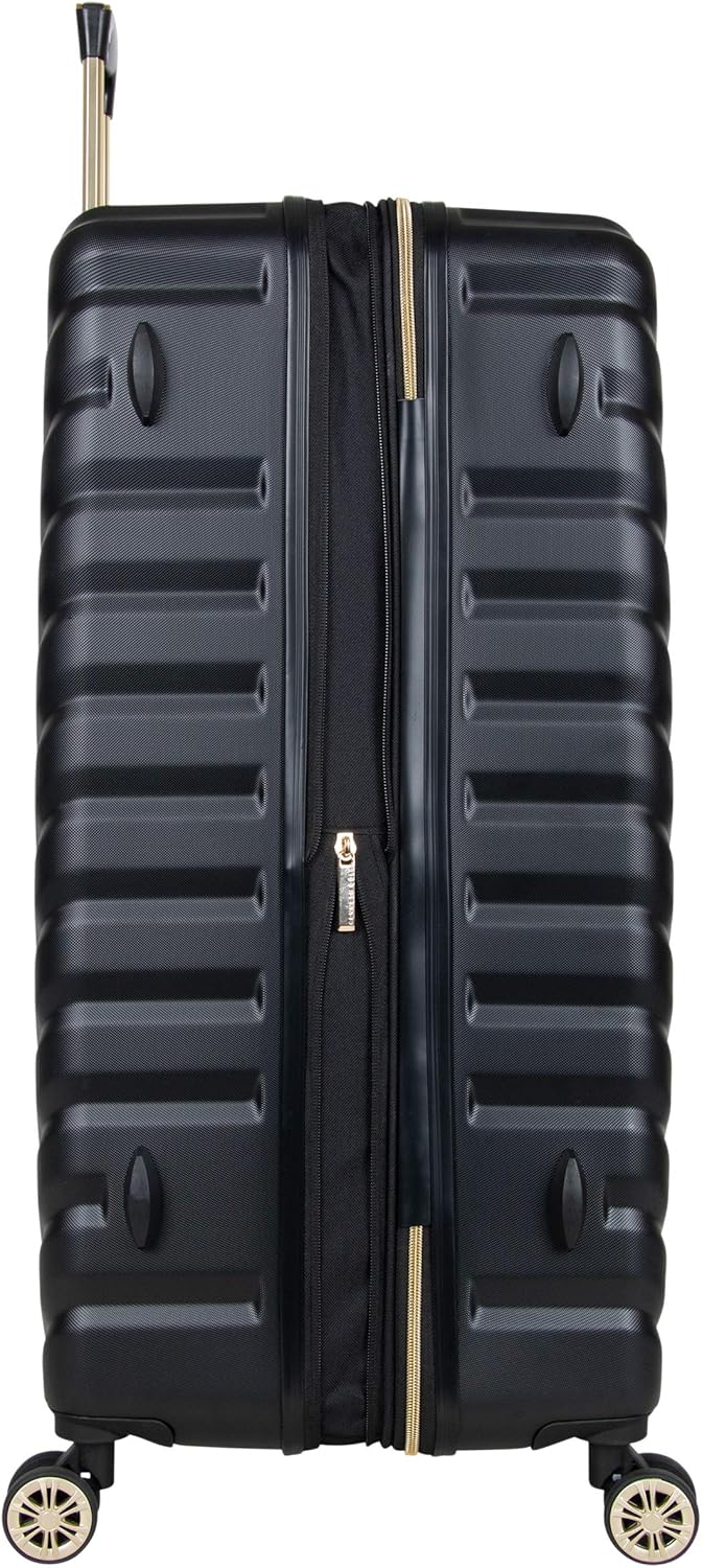 review Kenneth Cole REACTION Women's Madison Square Hardside Chevron Expandable Luggage, Black, 24-Inch Checked