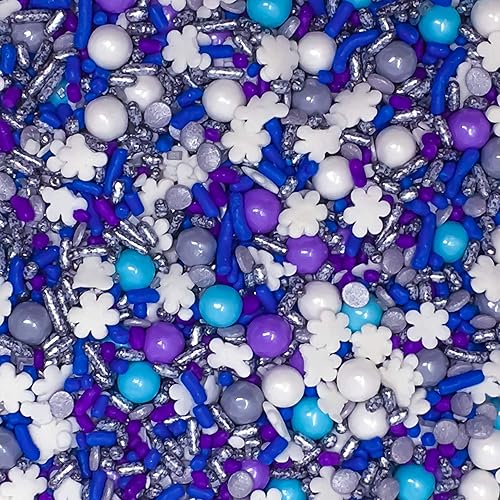 Miniatura 2 de Copos de nieve Snow Storm Comestible Confeti Sprinkles Cake Cookie Cupcake Helado Donut Quins - 6 oz