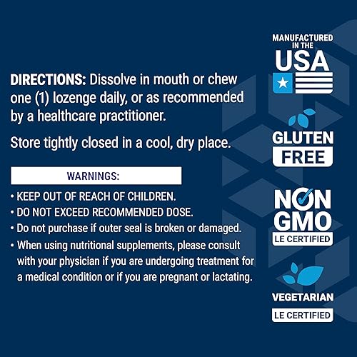Miniatura 6 de Life Extension Vitamina B12 metilcobalamina 1 mg - Suplemento de vitamina B para la salud cerebral y la cognición - Pastillas vegetarianas que se