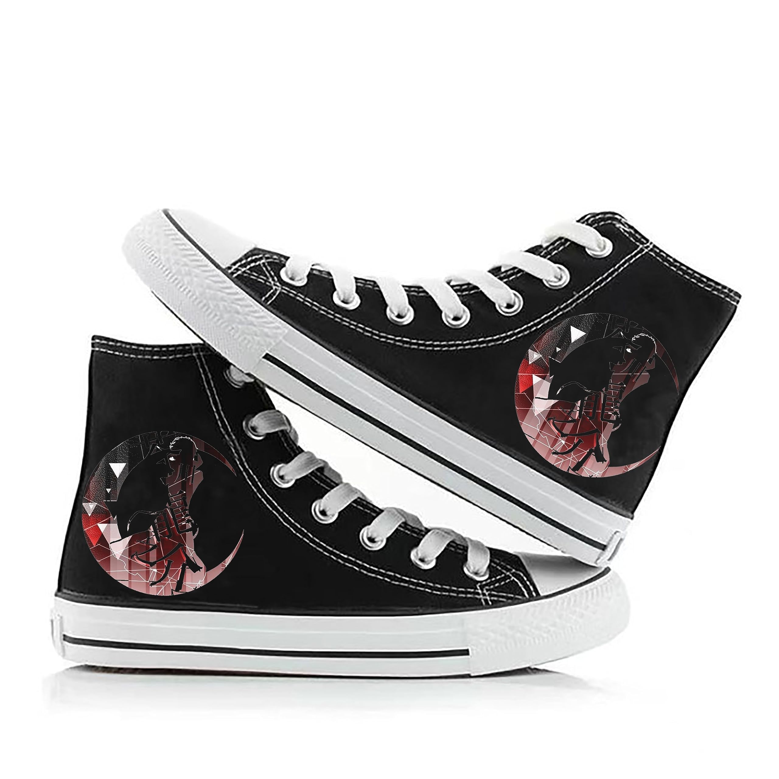 SPSMOKH Bungo Stray Dogs Anime High-Top Canvas Sneaker Nakahara Chuuya/Dazai Osamu Zapatos casuales estampados 3D Zapatos de lona de anime para hombre y mujer Zapatillas deportivas