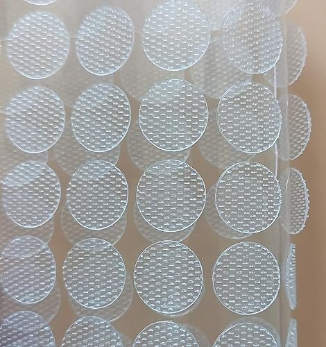 Miniatura 2 de Vkey 1008pcs (504pairs) 0.394 in de diámetro, transparente, parte trasera pegajosa, puntos transparentes finos con cinta adhesiva de gancho y bucle
