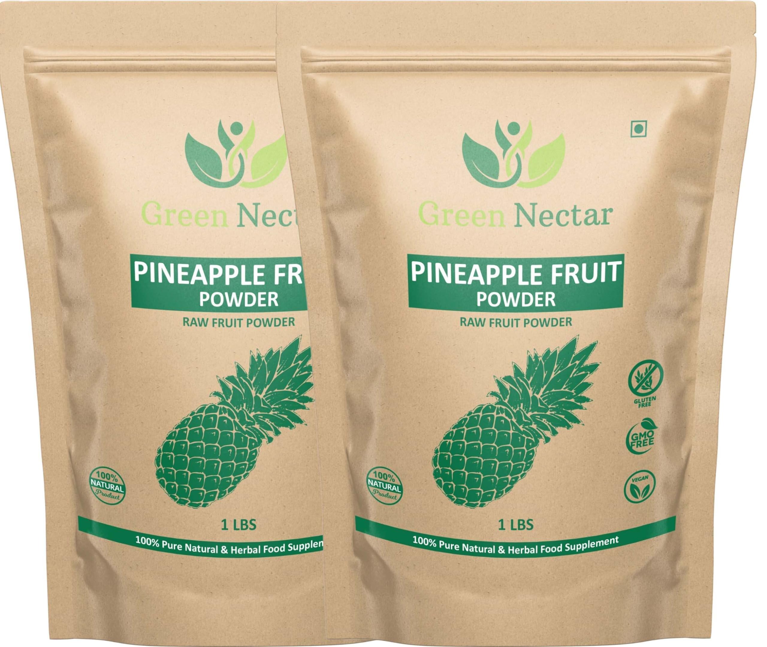 Pineapple Fruit Juice Powder, Vegan, Non-GMO, Gluten Free, 16 Ounce, Concentrate for Drink Mix, Smoothies, Baking - Vegan Bromelain, No Preservatives,