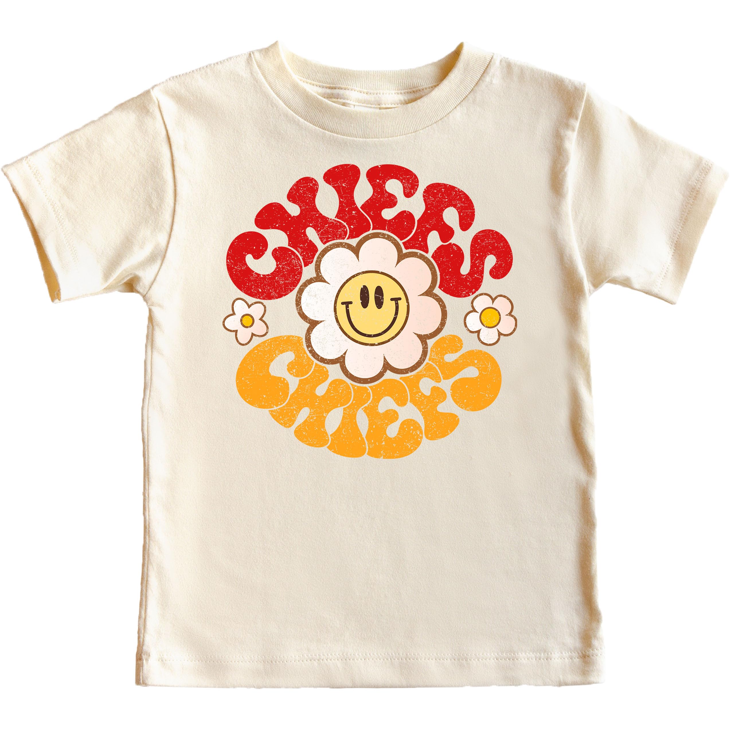 Groovy Daisy School Spirit Shirt for Chiefs Game Day Apparel for Adults and Kids Natural Shirt 4T