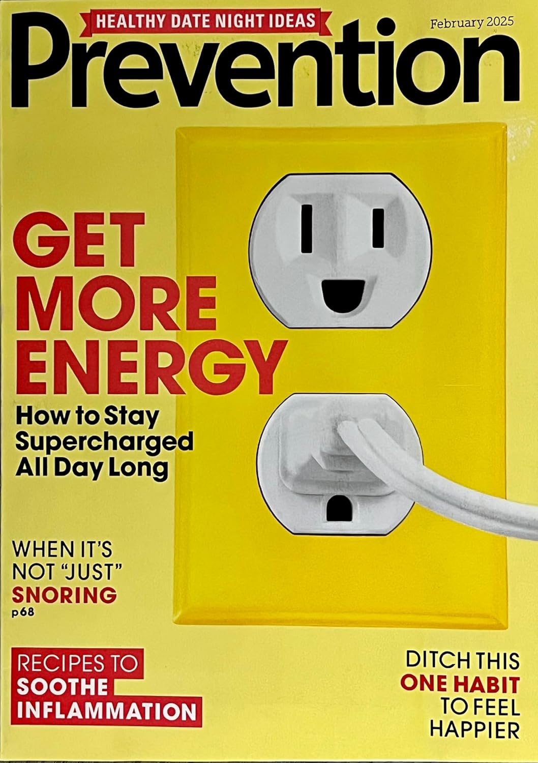 Prevention Magazine (February 2025 Issue) Get More Energy FS2N Amazon