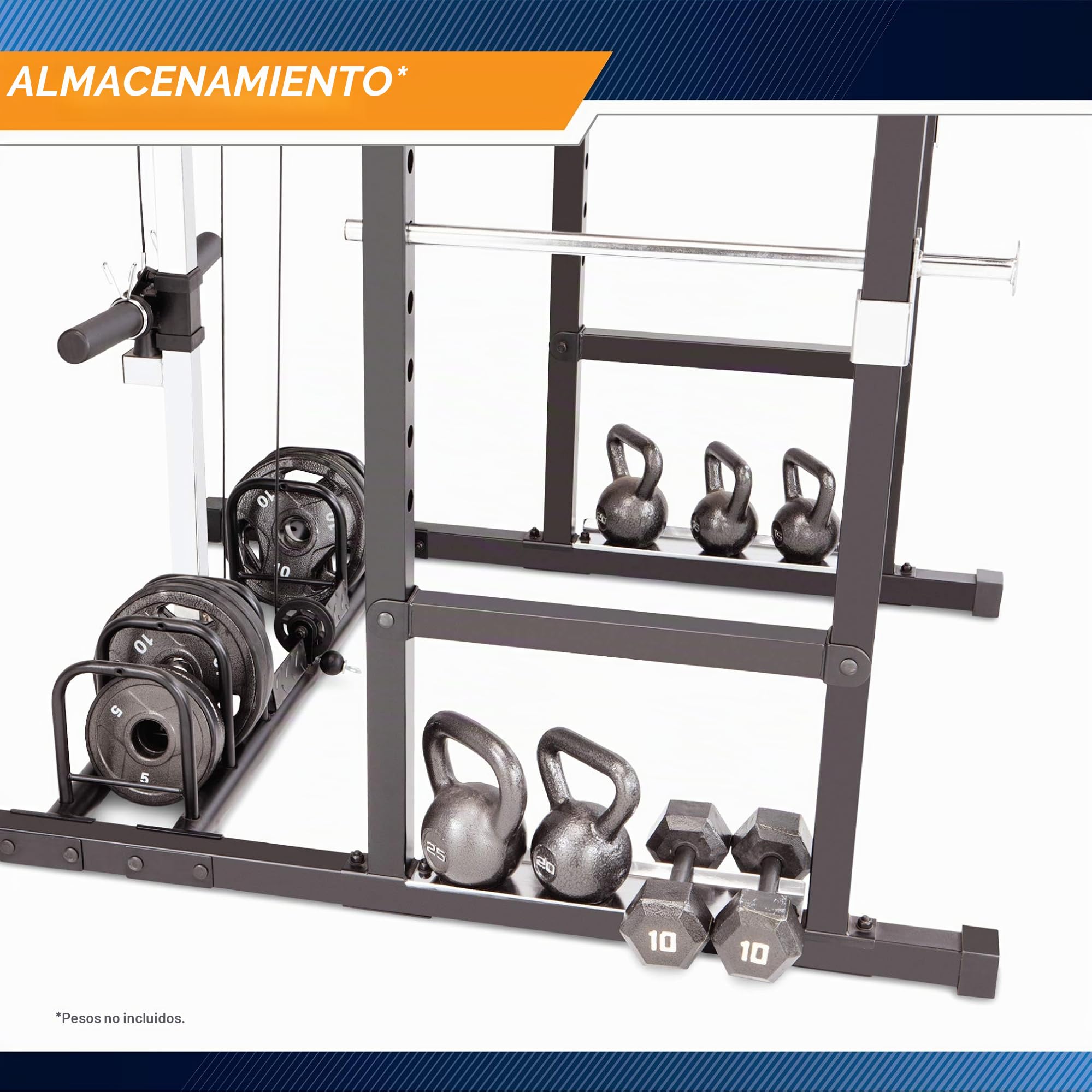 Marcy MWM-7041 estación de musculación abierta, con sistema de poleas