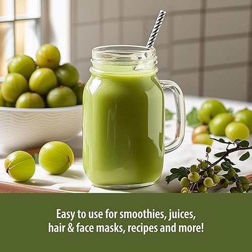 Miniatura 4 de Organic Traditions  Polvo orgánico de bayas Amla  Grosella espinosa india Amla en polvo  Superalimento orgánico de frutas en polvo sin OMG  Bolsa de