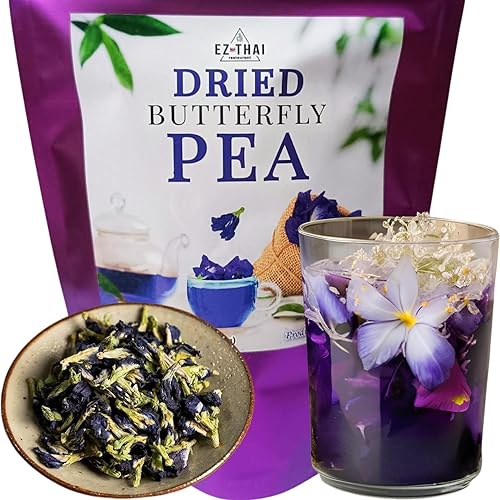 Té de flores de guisante de mariposa seca puro para mezcla de té caliente tés helados batidos enfriadores mezcladores de cócteles galletas Té de flores de guisante de mariposa seca puro para mezcla de té caliente tés helados batidos enfriadores mezcladores de cócteles galletas