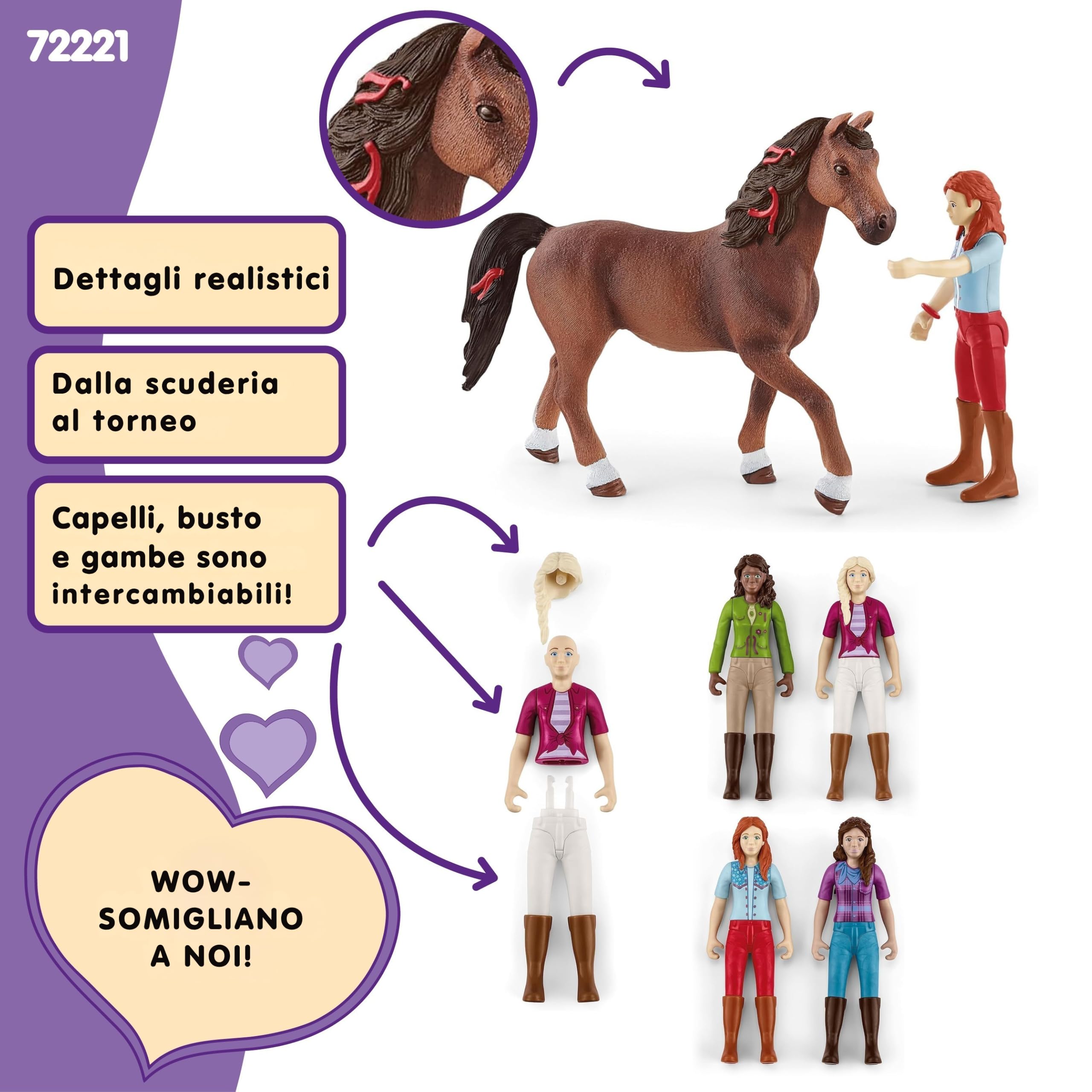 Schleich HORSE CLUB | Gita a cavallo 72221 | dai 5 anni | 40 pezzi