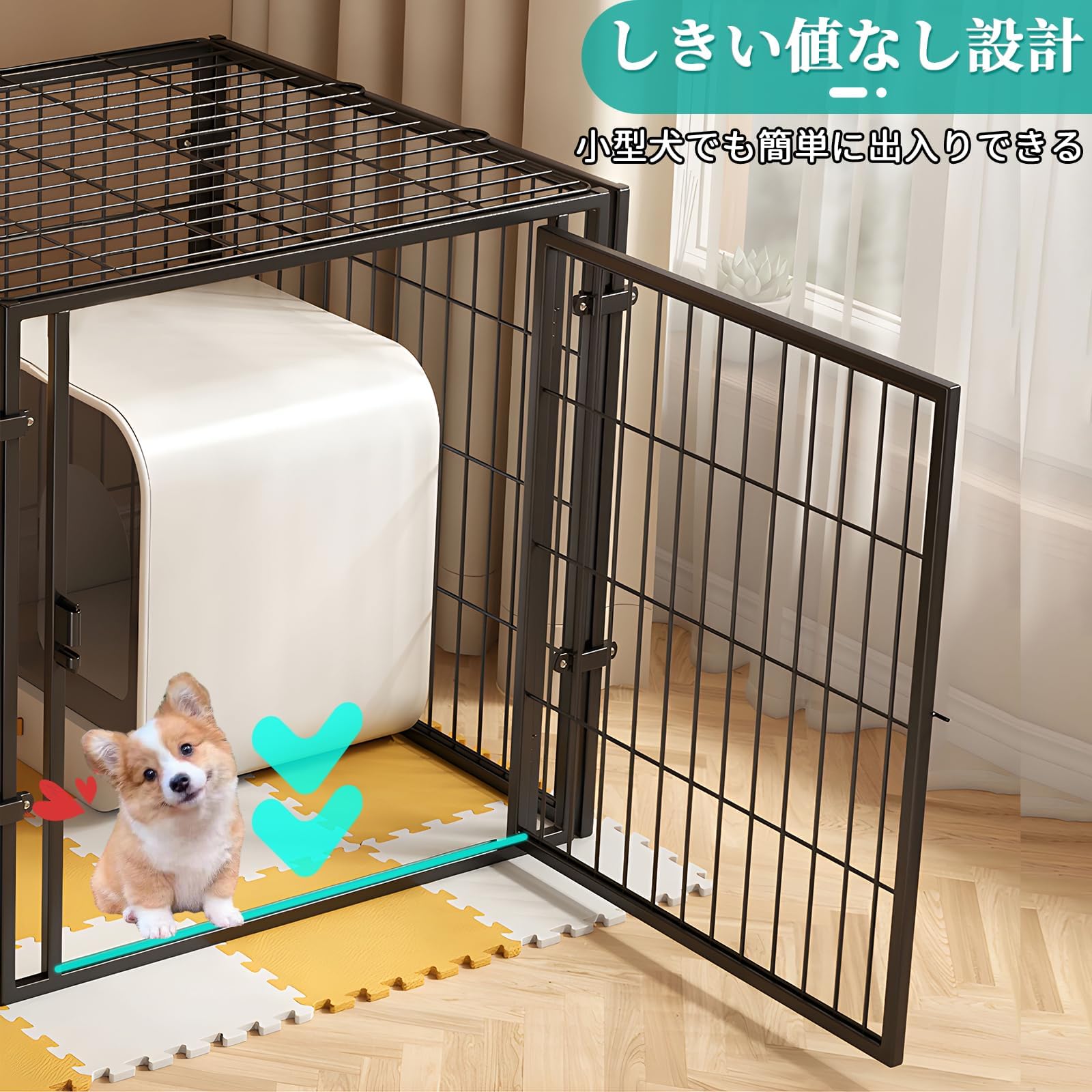 Amazon | HEEOREV ペットサークル 犬 ゲージ ペットフェンス 犬