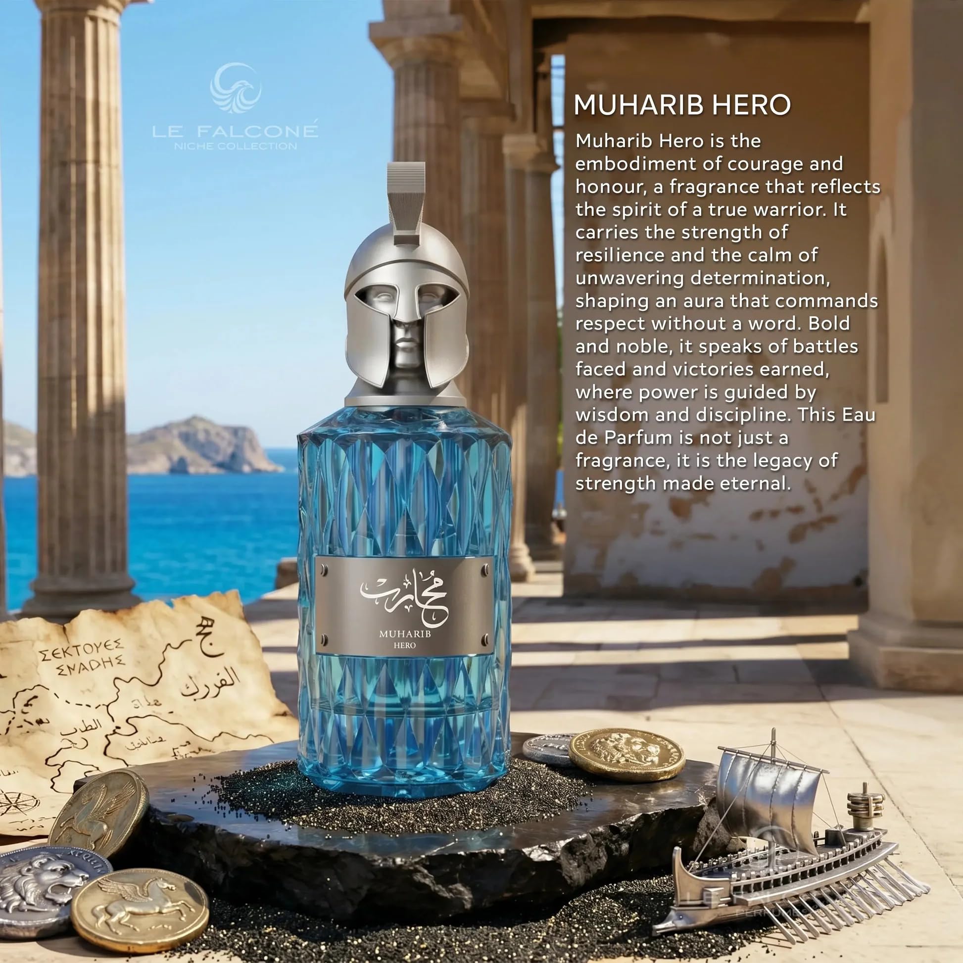 Amazon.com: Le Falcone MUHARIB hero 2.85 floz/90ml extrait de parfum