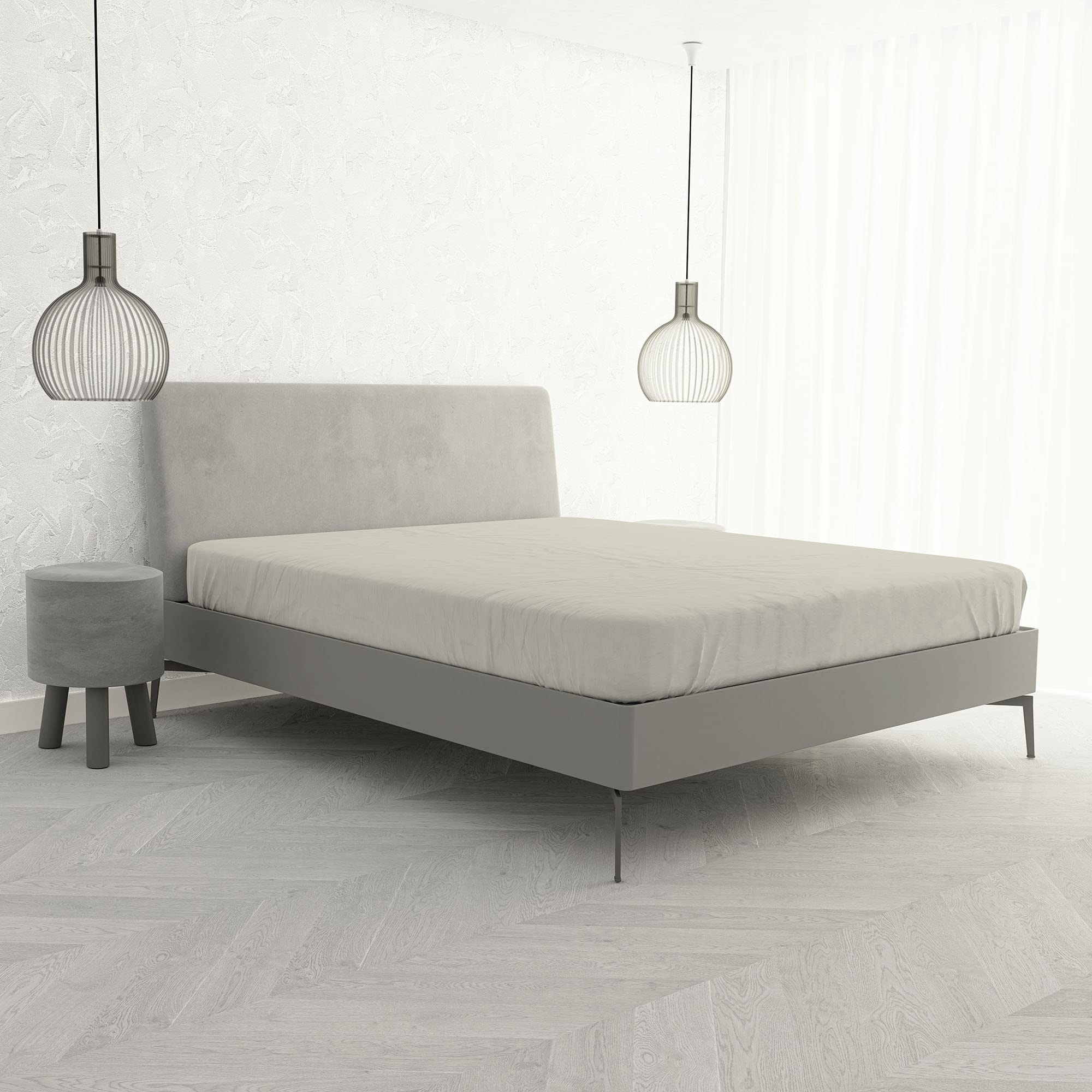 Ki-Osa by Matteo Bosio Fitted Bottom with Corners Sheet, King Size 170 x 200 cm cream
