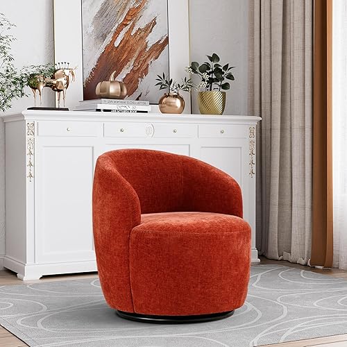 Silla giratoria de barril de 360 grados, silla redonda giratoria de 360 grados, sillas redondas tapizadas modernas, silla de barril de chenilla,