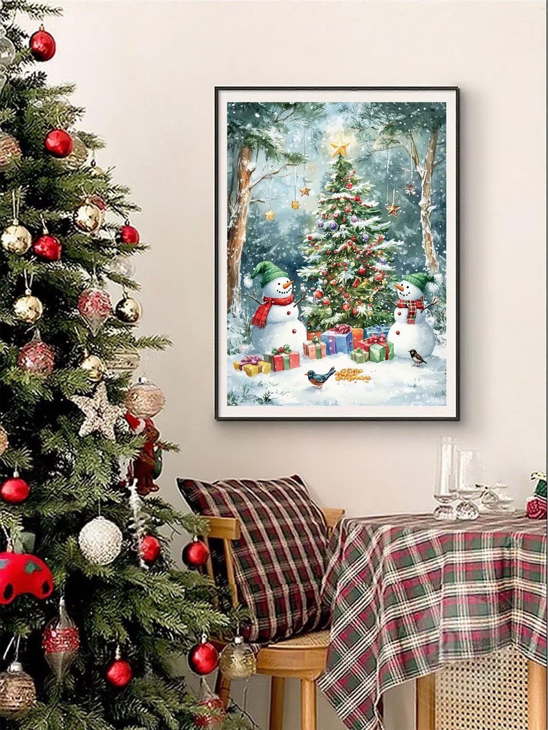 Diamentowy obraz dla dorosłych, Boże Narodzenie, 70 x 90 cm, zestaw do majsterkowania 5D "zrób to sam", dla dzieci od 6 lat, kreatywny zestaw dla dorosłych, zestaw do dekoracji diamentowych Q-1367T