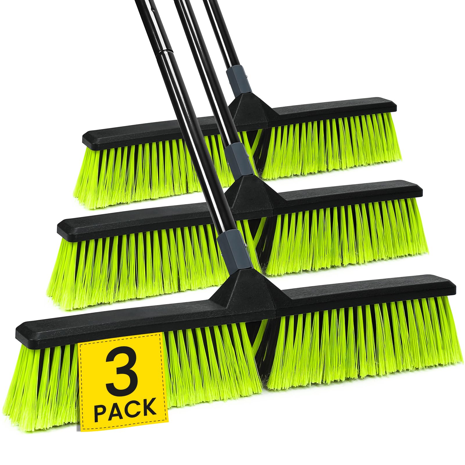 KalTell 3-Pack 24 Inch Push Brooms