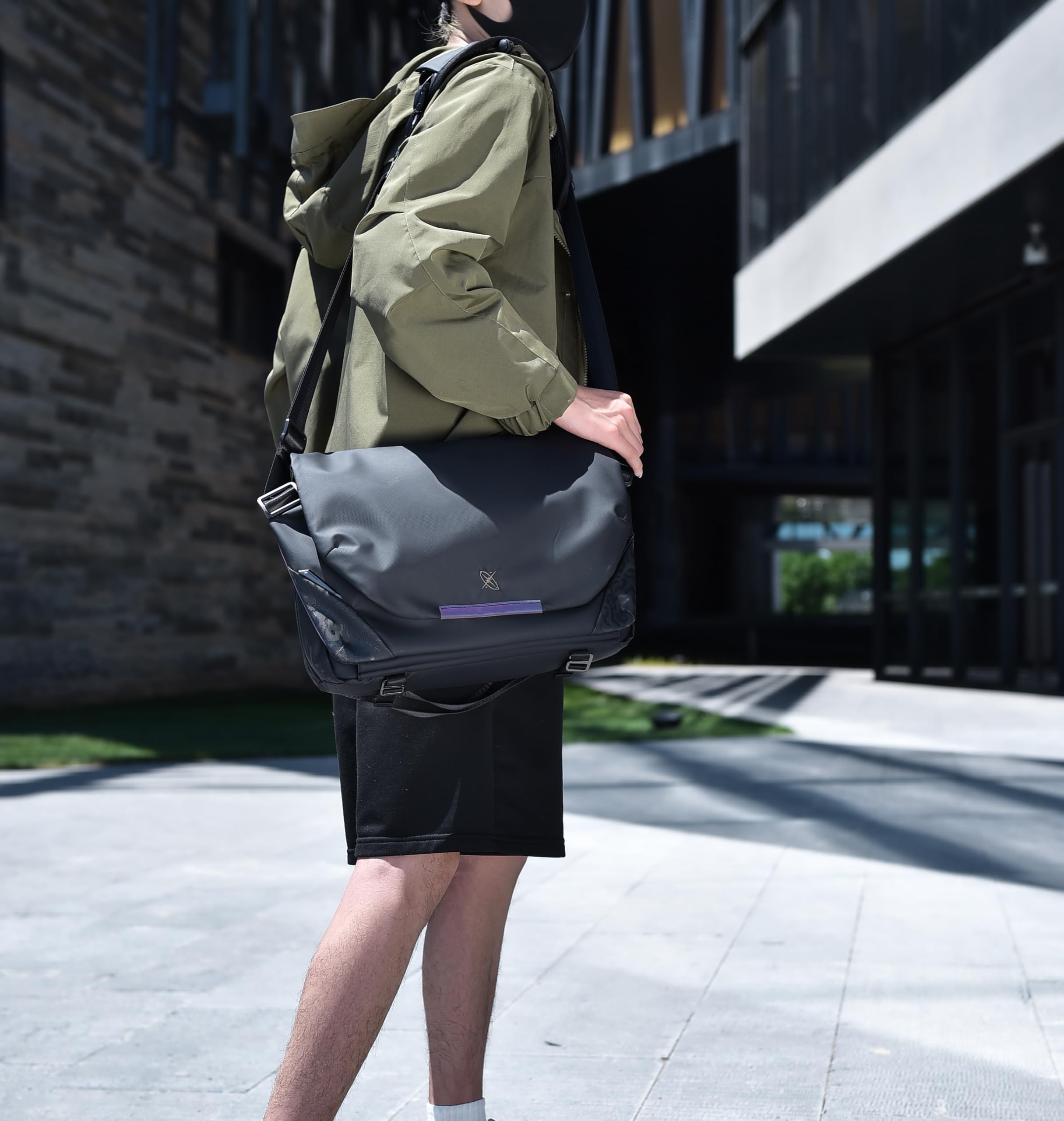 FSD.WG Borsa a tracolla uomo in nylon