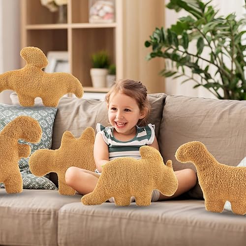Miniatura 10 de NXCHIZS Dino Nugget Pillow -23.8" Chicken Nugget Pillow Plush for Easter Decorations and Birthday Decorations (Can't Stand Still),Creative Gift