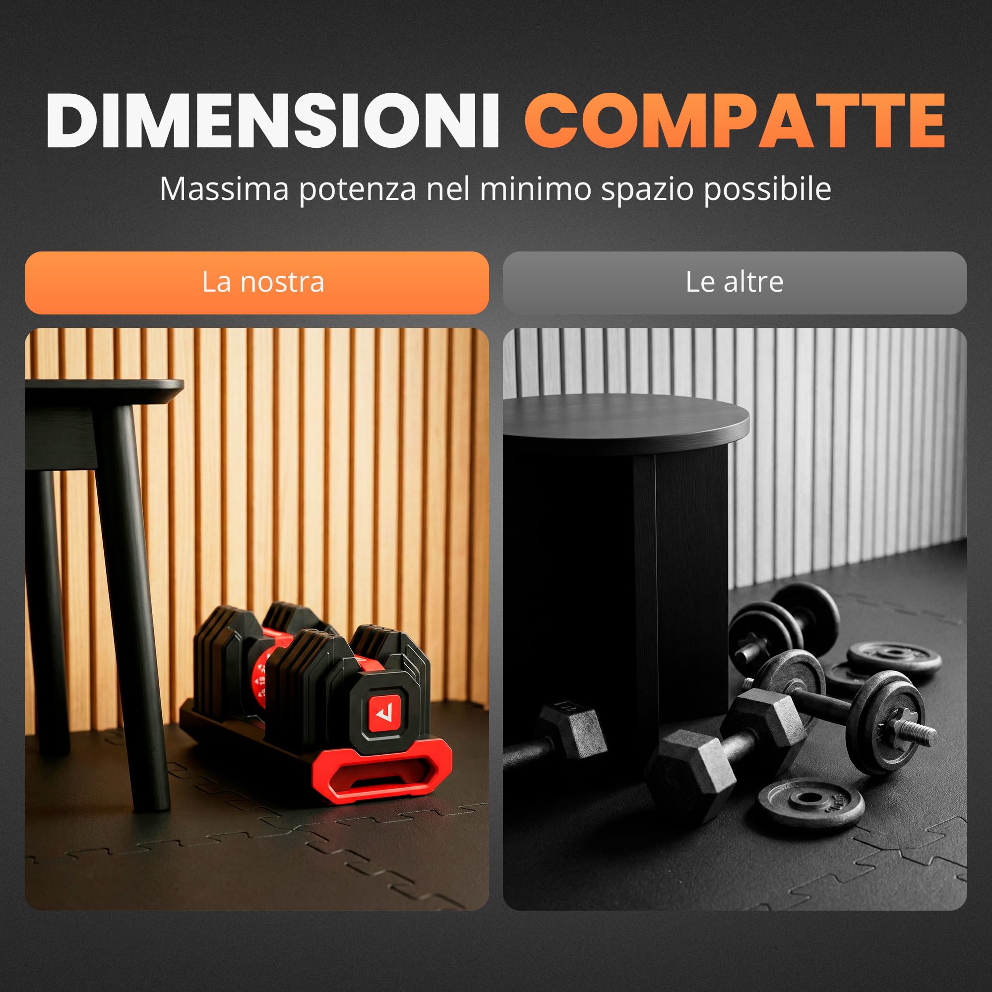 JUPPLIES Manubrio Regolabile 2-24 kg