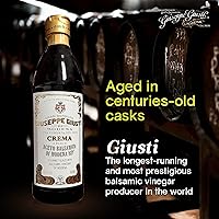 Vista 4 de Giuseppe Giusti Italian Crema Balsámico Glaze Vinagre Reducción de Modena IGP, Esmalte de vinagre balsámico con sabor natural hecho con vinagre