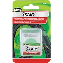 Kit Pinchazos Mtb Slime 20053 Kit de Parches Skab para Bicicletas, Reparación de Pinchazos de Neumáticos con Cámara, Contiene 6 Parches y 1 Raspador Metálico