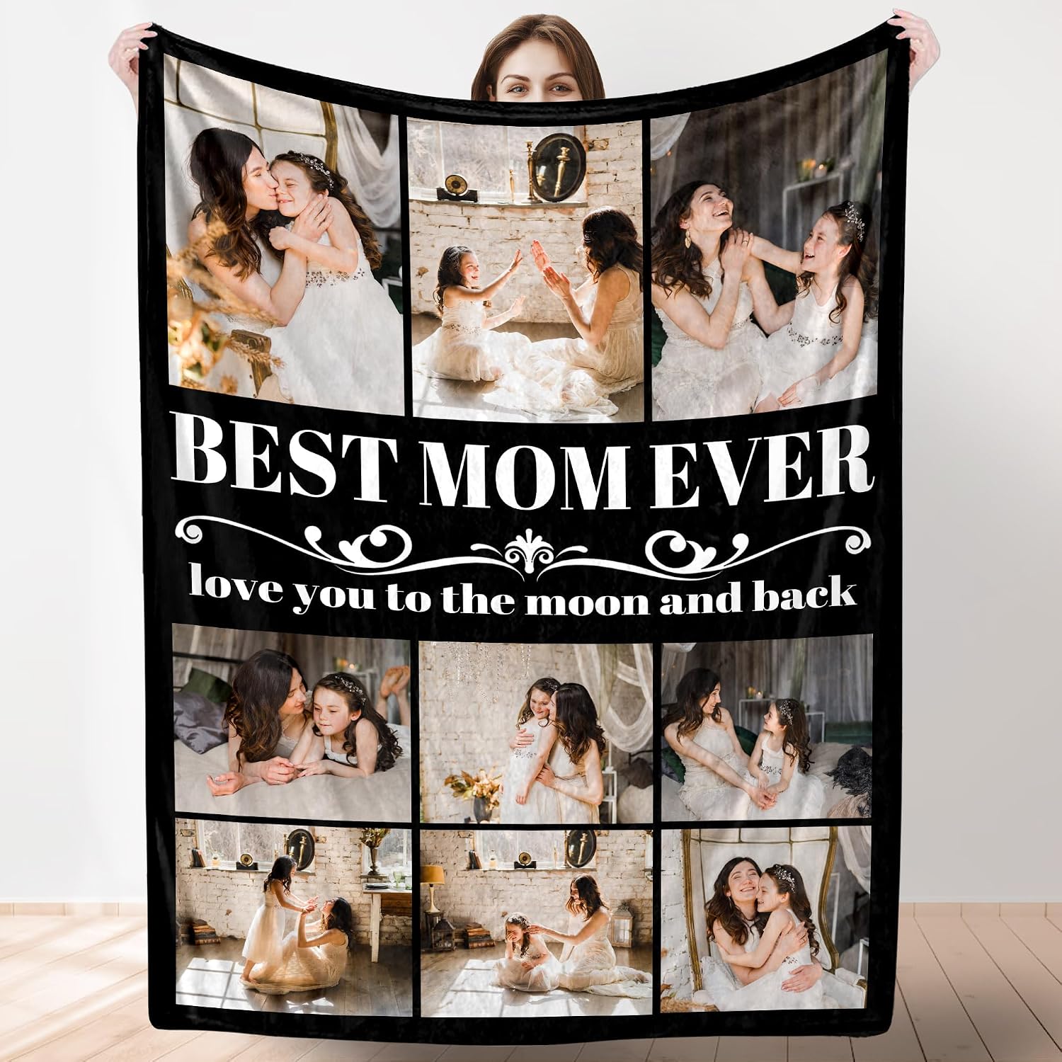 Artsadd Father's Day Blanket for Dad Father, Custom Blankets with Picture Text, Customized Throw Blanket for Dad Father, Made in USA
