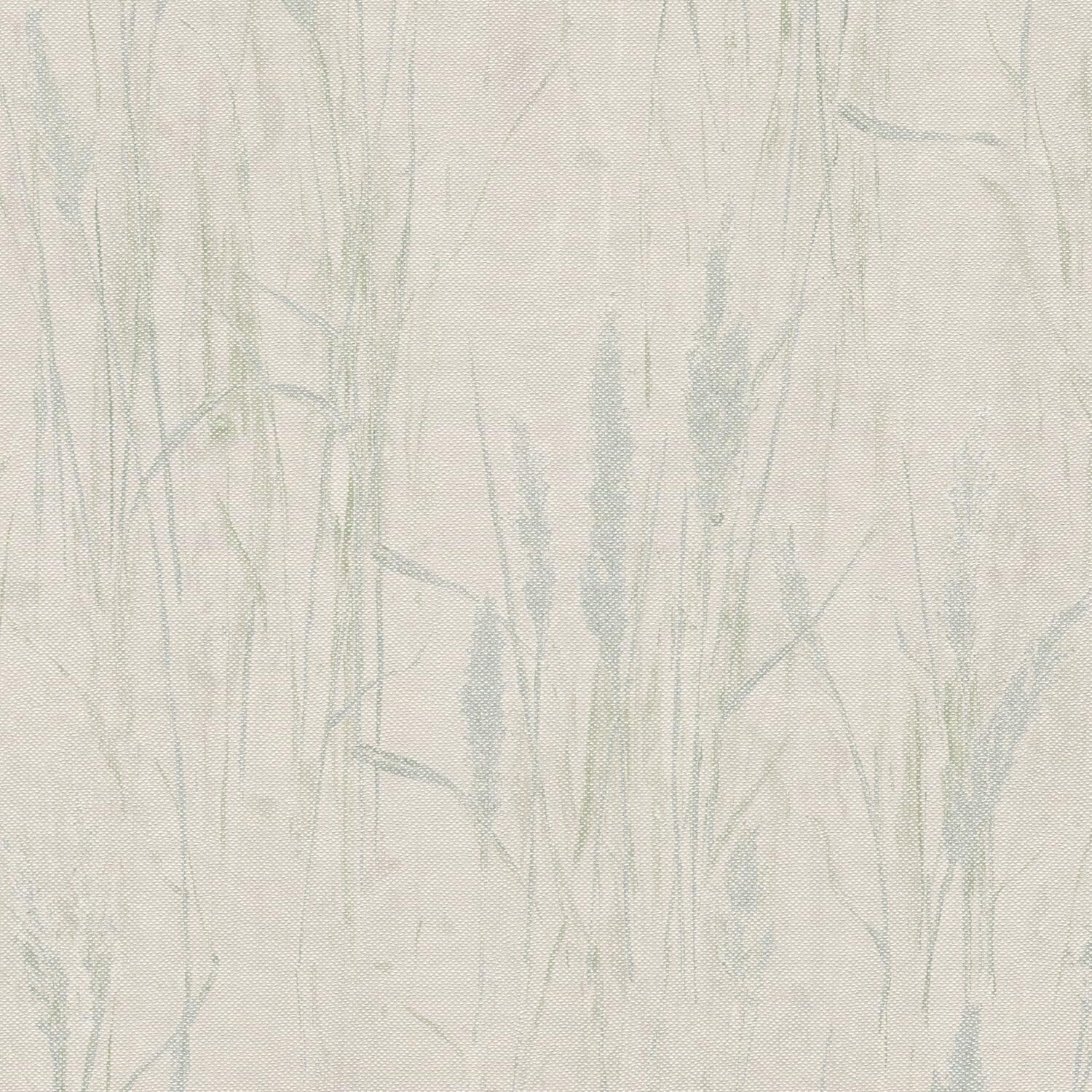 Papel pintado floral Profhome textura premium no tejido gris blanco-grisáceo