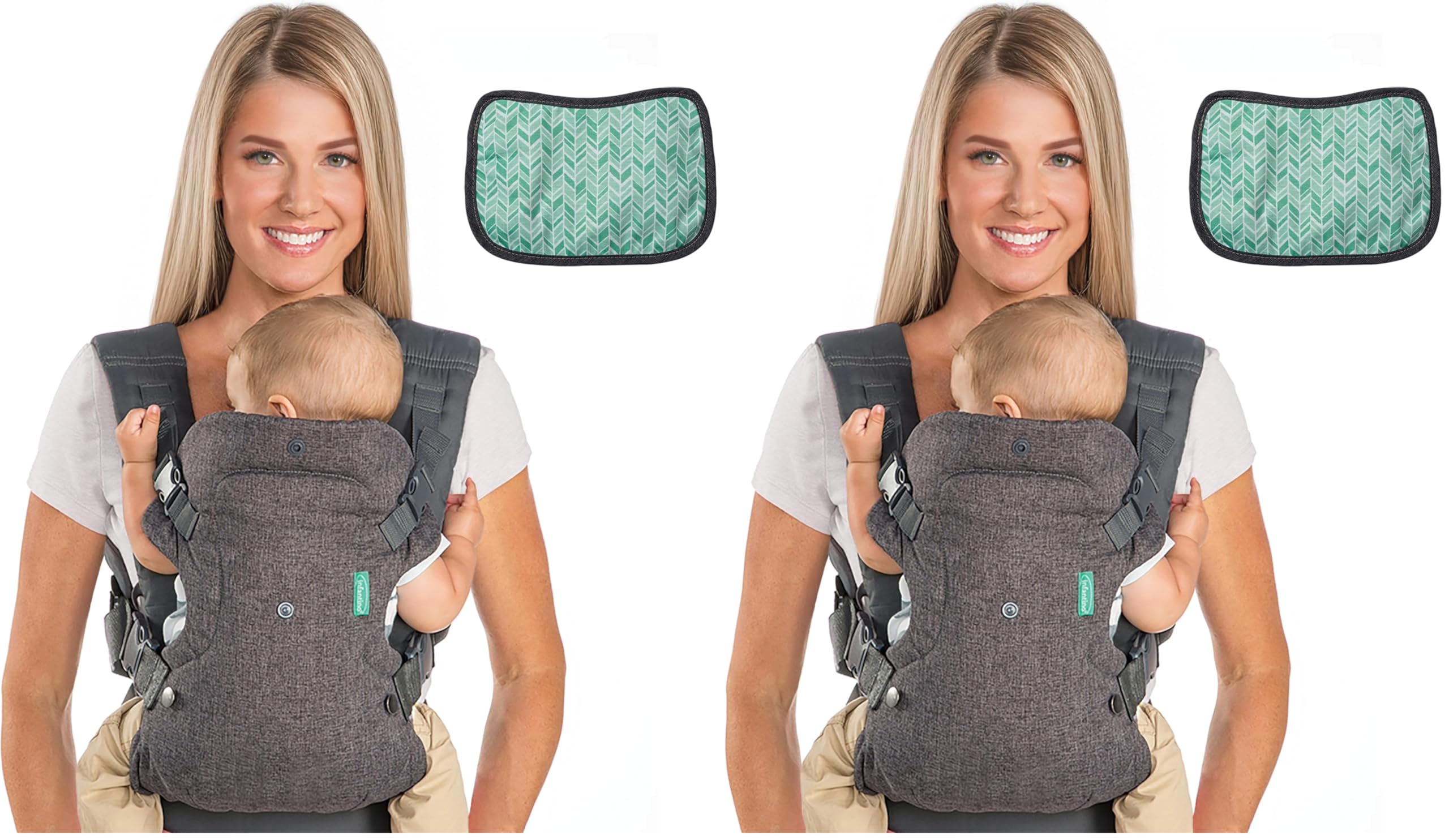 Infantino Flip 4-in-1 Convertible Carrier with Adjustable Ergonomic seat, Head Support, Shoulder Straps, and Waist Belt, 4 Ways to Carry, Can Carry (3.6-14.5 Kgs)… (Grey) (Pack of 2)-image-39