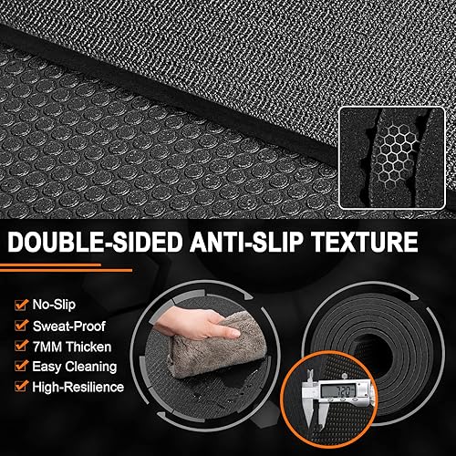 Miniatura 3 de Esterilla de ejercicio grande de 0315 x 0197 x 0276in para gimnasio en casa tapete de goma para fitness tapete de yoga grande para levantamiento de