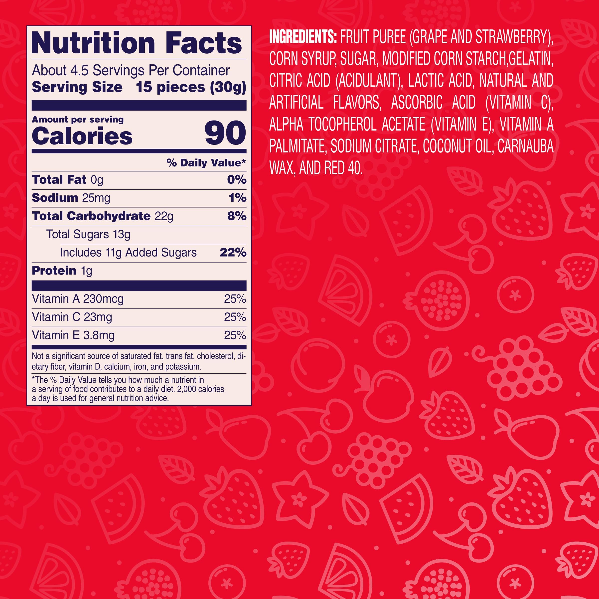 Welchs aperitivos de frutas de fresa, 5 onzas (paquete de 12)